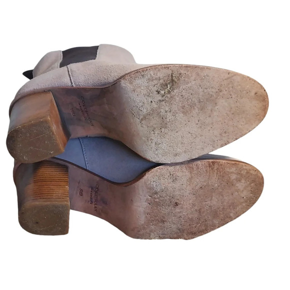 Cole Haan Draven Tan Suede Chelsea Block Heel Boots Women's - Picture 11 of 16